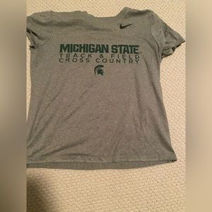 NIKE MSU WORKOUT SHIRT! In great condition!! MSU CROSS COUNTRY AND TRACK T SHIRT